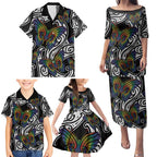 Aotearoa Takatapui Pride Family Matching Puletasi and Hawaiian Shirt Rainbow Butterfly - Free To Love