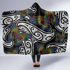 Aotearoa Takatapui Pride Hooded Blanket Rainbow Butterfly - Free To Love