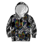 Aotearoa Takatapui Pride Kid Hoodie Rainbow Butterfly - Free To Love
