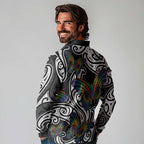 Aotearoa Takatapui Pride Long Sleeve Polo Shirt Rainbow Butterfly - Free To Love