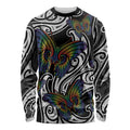Aotearoa Takatapui Pride Long Sleeve Shirt Rainbow Butterfly - Free To Love