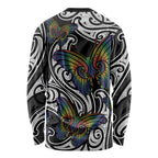 Aotearoa Takatapui Pride Long Sleeve Shirt Rainbow Butterfly - Free To Love