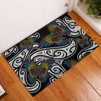 Aotearoa Takatapui Pride Rubber Doormat Rainbow Butterfly - Free To Love