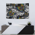 Aotearoa Takatapui Pride Tapestry Rainbow Butterfly - Free To Love