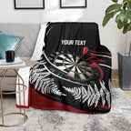 New Zealand Darts Personalised Blanket Silver Fern Dynamic