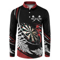 New Zealand Darts Personalised Button Sweatshirt Silver Fern Dynamic
