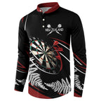 New Zealand Darts Personalised Button Sweatshirt Silver Fern Dynamic