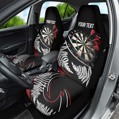 New Zealand Darts Personalised Car Seat Cover Silver Fern Dynamic