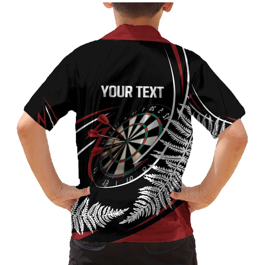 New Zealand Darts Personalised Family Matching Mermaid Dress and Hawaiian Shirt Silver Fern Dynamic
