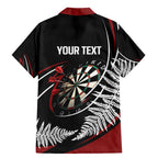 New Zealand Darts Personalised Family Matching Mermaid Dress and Hawaiian Shirt Silver Fern Dynamic