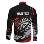 New Zealand Darts Personalised Family Matching Off Shoulder Short Dress and Hawaiian Shirt Silver Fern Dynamic