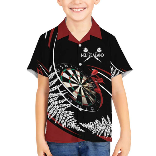 New Zealand Darts Personalised Family Matching Puletasi and Hawaiian Shirt Silver Fern Dynamic