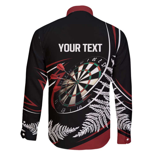 New Zealand Darts Personalised Family Matching Short Sleeve Bodycon Dress and Hawaiian Shirt Silver Fern Dynamic