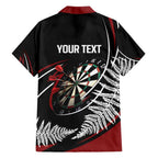 New Zealand Darts Personalised Family Matching Summer Maxi Dress and Hawaiian Shirt Silver Fern Dynamic