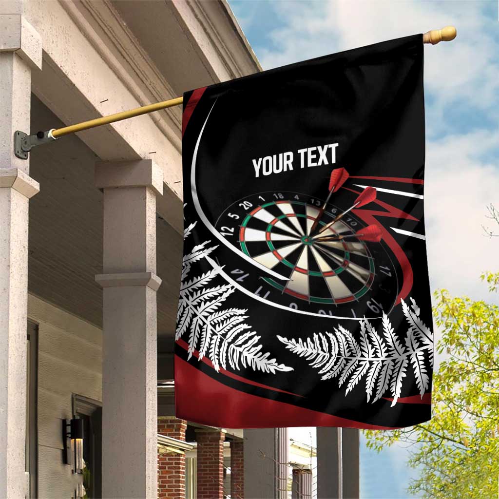 New Zealand Darts Personalised Garden Flag Silver Fern Dynamic