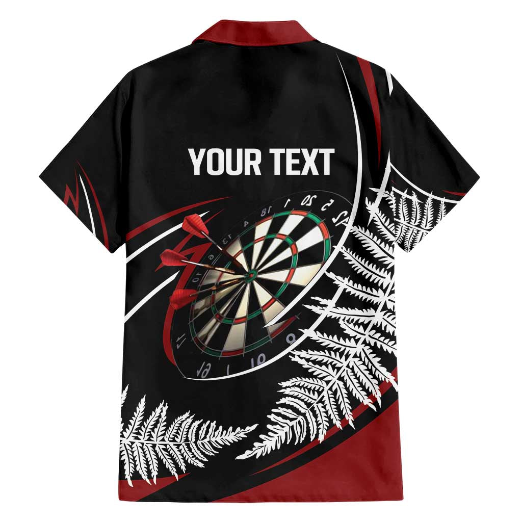 New Zealand Darts Personalised Hawaiian Shirt Silver Fern Dynamic