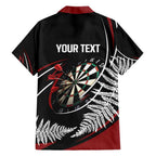 New Zealand Darts Personalised Hawaiian Shirt Silver Fern Dynamic