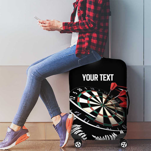 New Zealand Darts Personalised Luggage Cover Silver Fern Dynamic