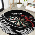 New Zealand Darts Personalised Round Carpet Silver Fern Dynamic