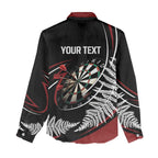New Zealand Darts Personalised Women Casual Shirt Silver Fern Dynamic