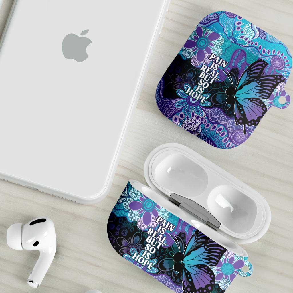 Australia Indigenous Teal Purple Contemporary Aboriginal Art AirPods Case Hope Is Real