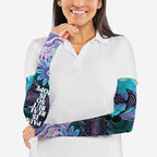 Australia Indigenous Teal Purple Contemporary Aboriginal Art Arm Sleeves Hope Is Real