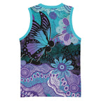 Australia Indigenous Teal Purple Contemporary Aboriginal Art Basketball Jersey Hope Is Real