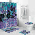 Australia Indigenous Teal Purple Contemporary Aboriginal Art Bathroom Set Hope Is Real