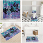 Australia Indigenous Teal Purple Contemporary Aboriginal Art Bathroom Set Hope Is Real
