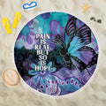 Australia Indigenous Teal Purple Contemporary Aboriginal Art Beach Blanket Hope Is Real