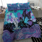 Australia Indigenous Teal Purple Contemporary Aboriginal Art Bedding Set Hope Is Real