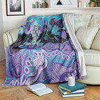Australia Indigenous Teal Purple Contemporary Aboriginal Art Blanket Hope Is Real