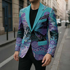 Australia Indigenous Teal Purple Contemporary Aboriginal Art Blazer Hope Is Real