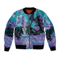 Australia Indigenous Teal Purple Contemporary Aboriginal Art Bomber Jacket Hope Is Real