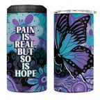 Australia Indigenous Teal Purple Contemporary Aboriginal Art 4 in 1 Can Cooler Tumbler Hope Is Real