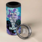 Australia Indigenous Teal Purple Contemporary Aboriginal Art 4 in 1 Can Cooler Tumbler Hope Is Real