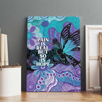Australia Indigenous Teal Purple Contemporary Aboriginal Art Canvas Wall Art Hope Is Real