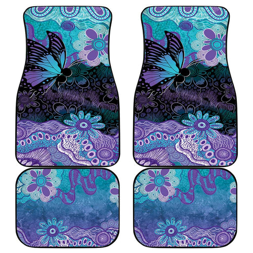 Australia Indigenous Teal Purple Contemporary Aboriginal Art Car Mats Hope Is Real