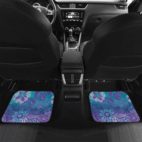 Australia Indigenous Teal Purple Contemporary Aboriginal Art Car Mats Hope Is Real
