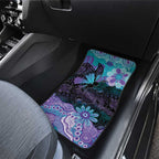 Australia Indigenous Teal Purple Contemporary Aboriginal Art Car Mats Hope Is Real