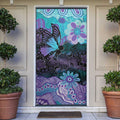 Australia Indigenous Teal Purple Contemporary Aboriginal Art Door Cover Hope Is Real