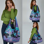 Australia Indigenous Teal Purple Contemporary Aboriginal Art Grocery Bag Hope Is Real