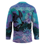 Australia Indigenous Teal Purple Contemporary Aboriginal Art Hockey Jersey Hope Is Real