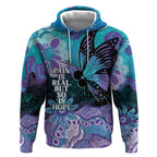 Australia Indigenous Teal Purple Contemporary Aboriginal Art Hoodie Hope Is Real