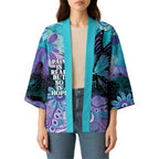 Australia Indigenous Teal Purple Contemporary Aboriginal Art Kimono Hope Is Real