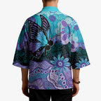 Australia Indigenous Teal Purple Contemporary Aboriginal Art Kimono Hope Is Real