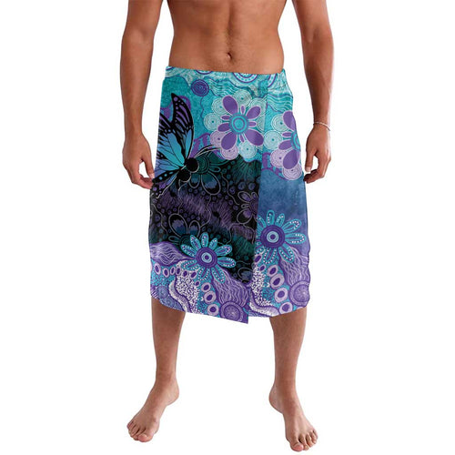 Australia Indigenous Teal Purple Contemporary Aboriginal Art Lavalava Hope Is Real