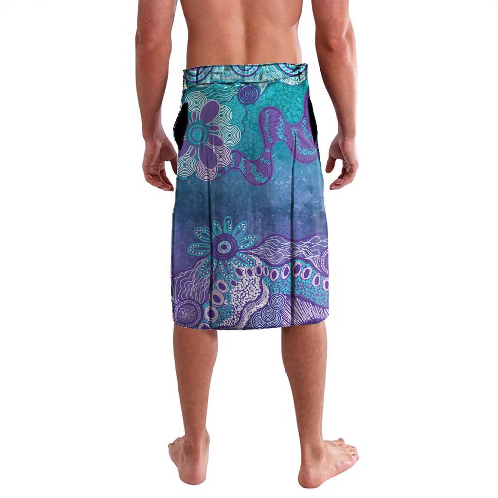Australia Indigenous Teal Purple Contemporary Aboriginal Art Lavalava Hope Is Real
