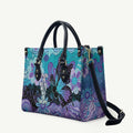 Australia Indigenous Teal Purple Contemporary Aboriginal Art Leather Bag Hope Is Real