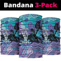 Australia Indigenous Teal Purple Contemporary Aboriginal Art Neck Gaiter Hope Is Real